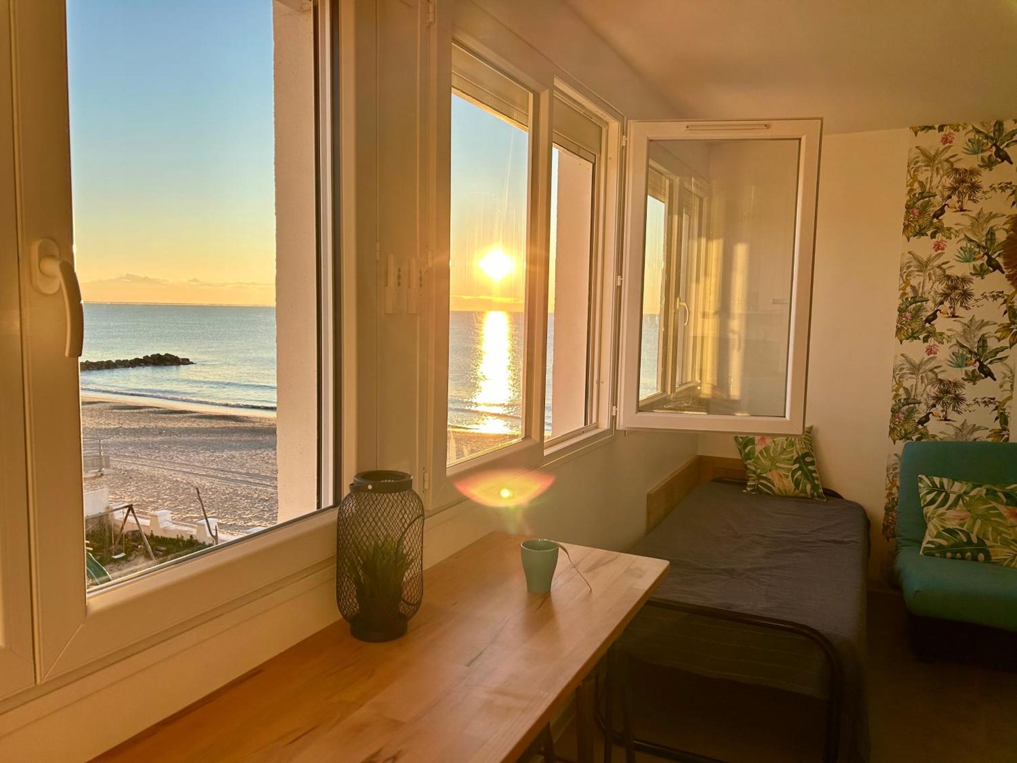 Estudio 1Ere Ligne Vue Mer ,Place De Parking Privee Acces A La Plage De La Residence 3Eme Etage Палава-ле-Фло Екстериор снимка