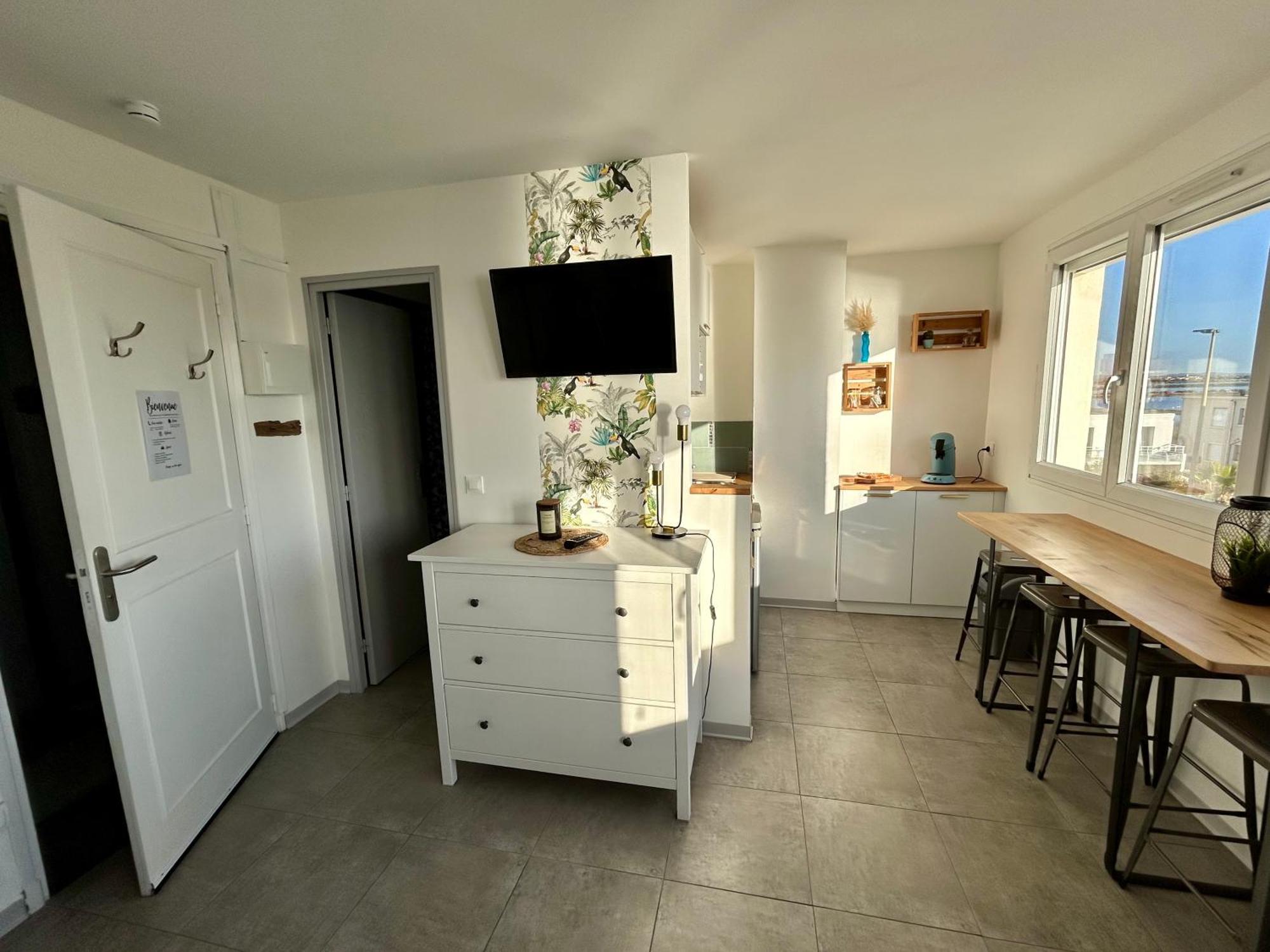 Estudio 1Ere Ligne Vue Mer ,Place De Parking Privee Acces A La Plage De La Residence 3Eme Etage Палава-ле-Фло Екстериор снимка