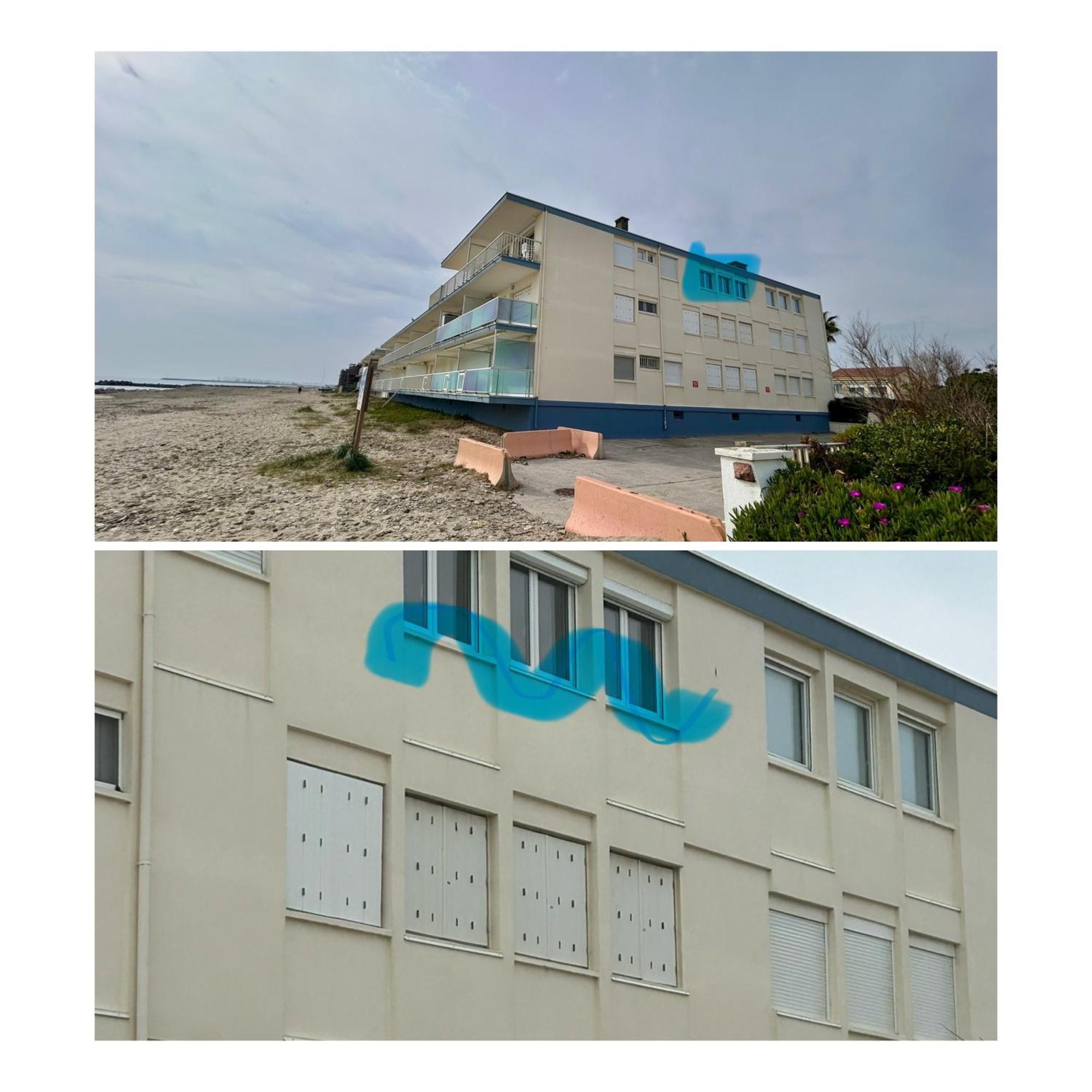 Estudio 1Ere Ligne Vue Mer ,Place De Parking Privee Acces A La Plage De La Residence 3Eme Etage Палава-ле-Фло Екстериор снимка