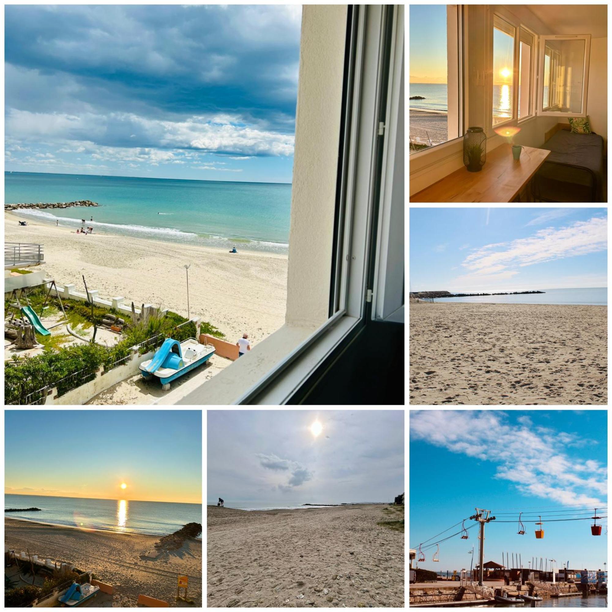 Estudio 1Ere Ligne Vue Mer ,Place De Parking Privee Acces A La Plage De La Residence 3Eme Etage Палава-ле-Фло Екстериор снимка